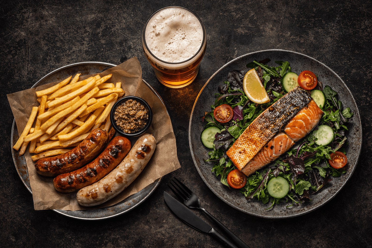British pub food & drinks